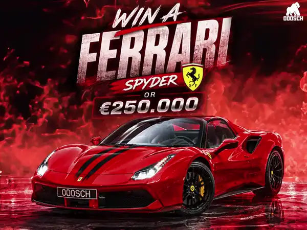 SUPERCAR SUMMER SCRATCH – WIN A FERRARI SPYDER OR €250,000 CASH