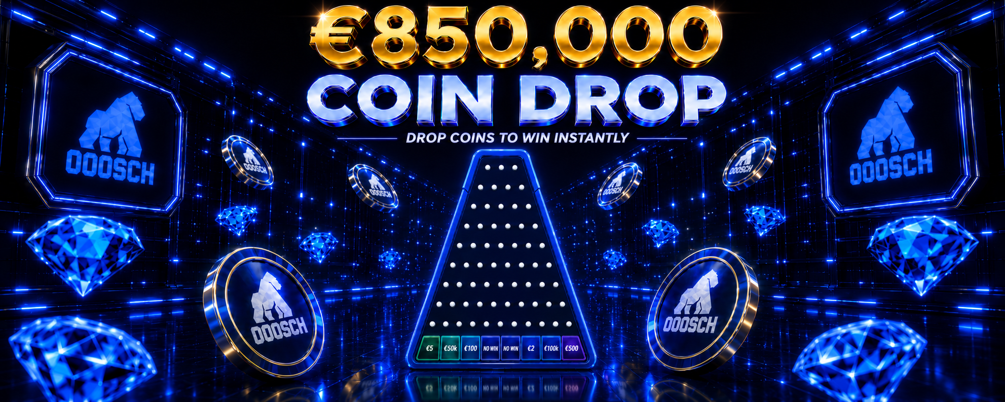 €850,000 Coin Drop - Drop Coins To Win Cash (1 in 6 Wins)