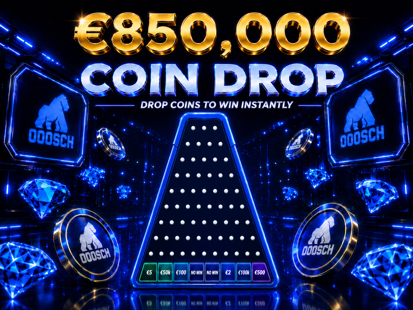€850,000 Coin Drop - Drop Coins To Win Cash (1 in 6 Wins)
