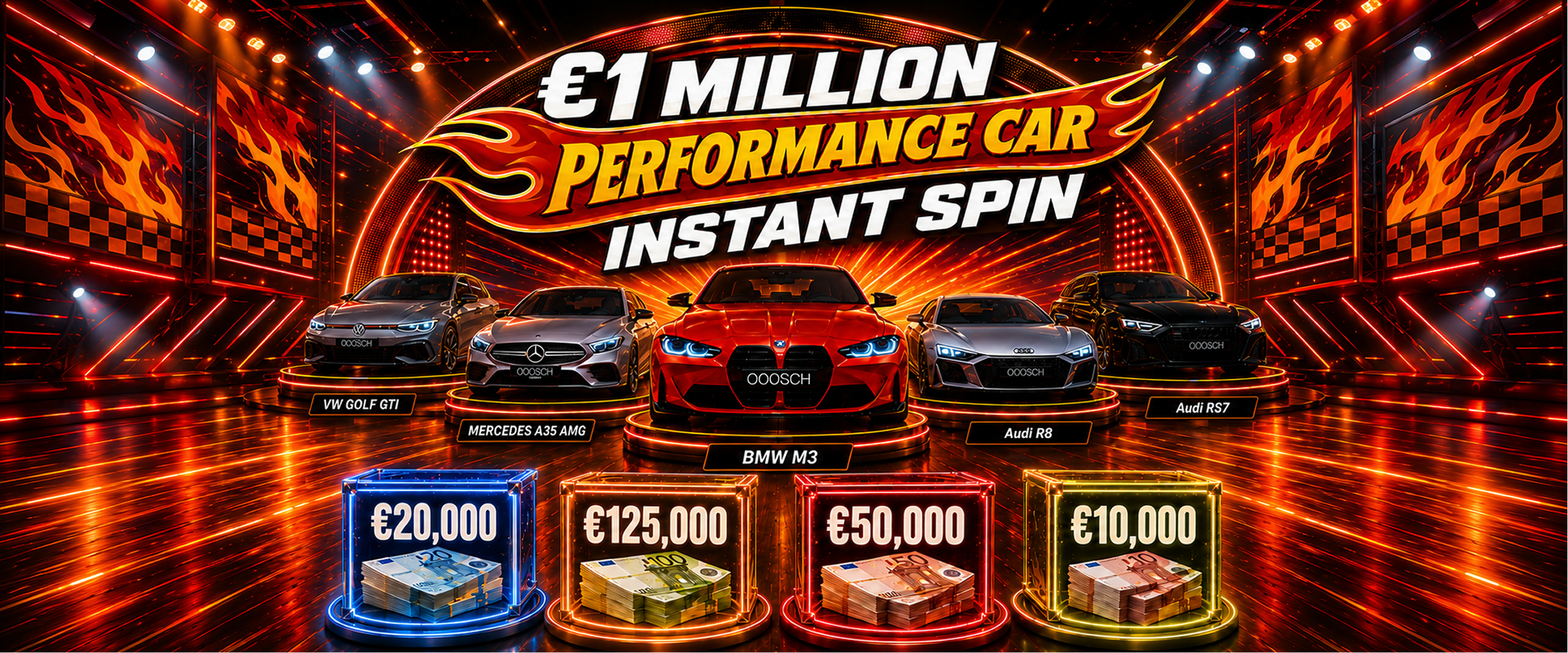 €1 MILLION EURO INSTANT SPIN - Performance Car Edition